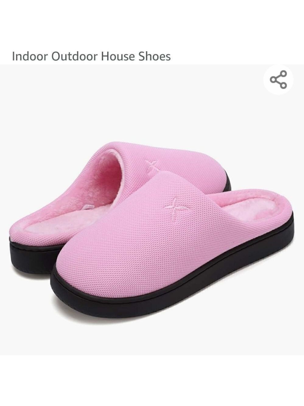 NWT Memory Foam Slippers for Women Slip on Cotton Non-Slip Rubber Size 5 / 5.6 - Picture 4 of 10